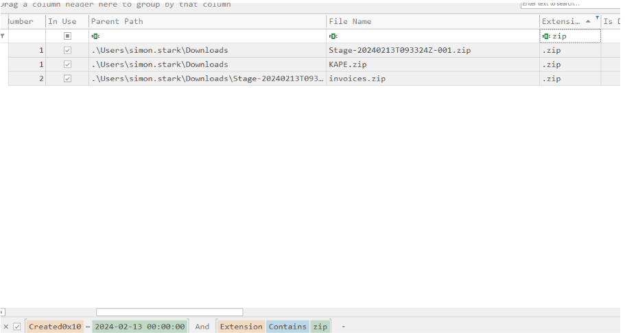 ZIP listado