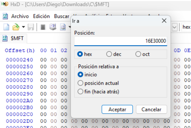 Contenido en HxD