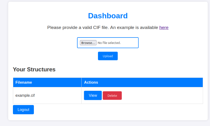 Upload del CIF malicioso