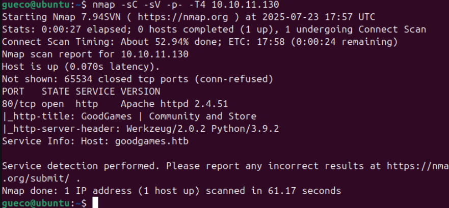 Escaneo con Nmap