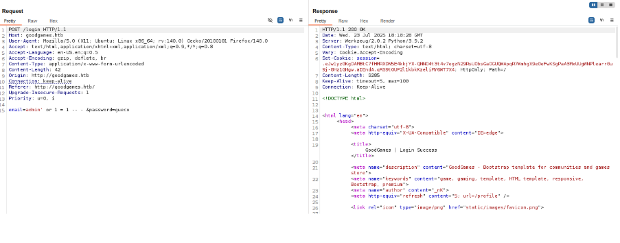 BurpSuite: SQL Injection en login