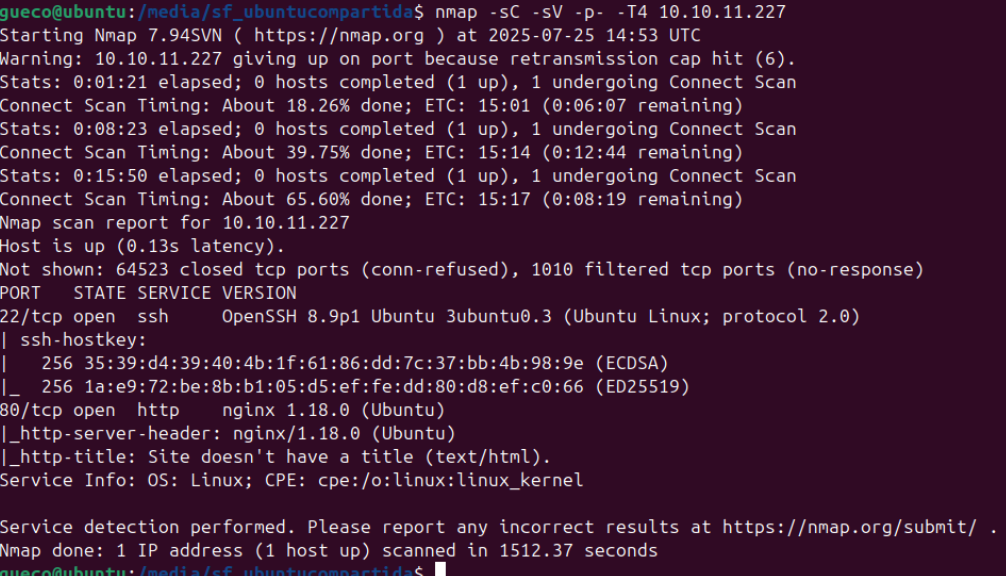 Escaneo con Nmap